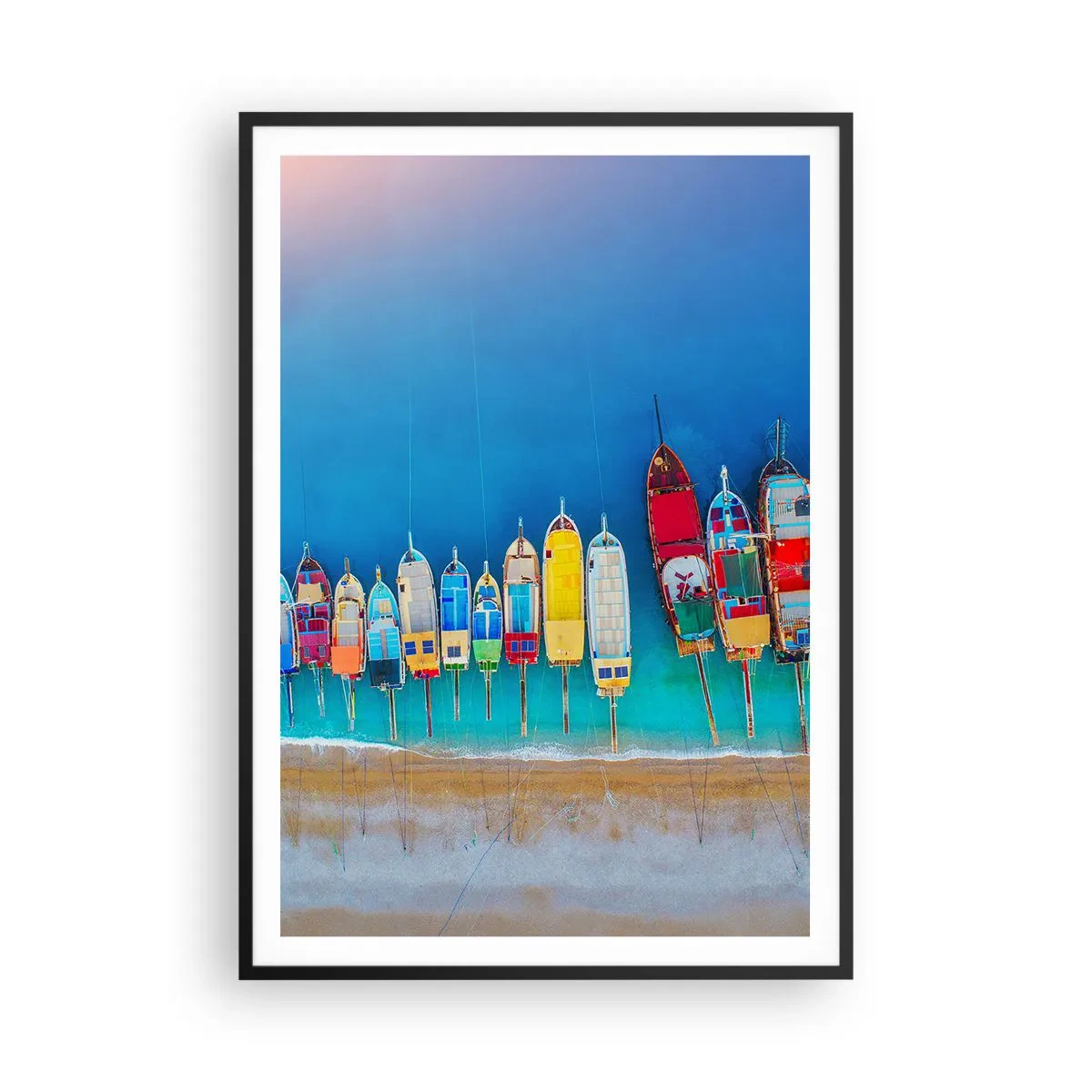 Poster în ramă neagră - Din perspectiva unei păsări - 70x100 cm