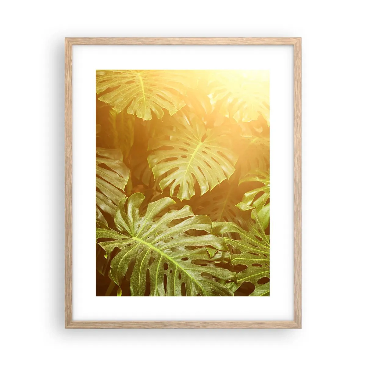 Poster în ramă de stejar deschis - Poftiți în verde - 40x50 cm