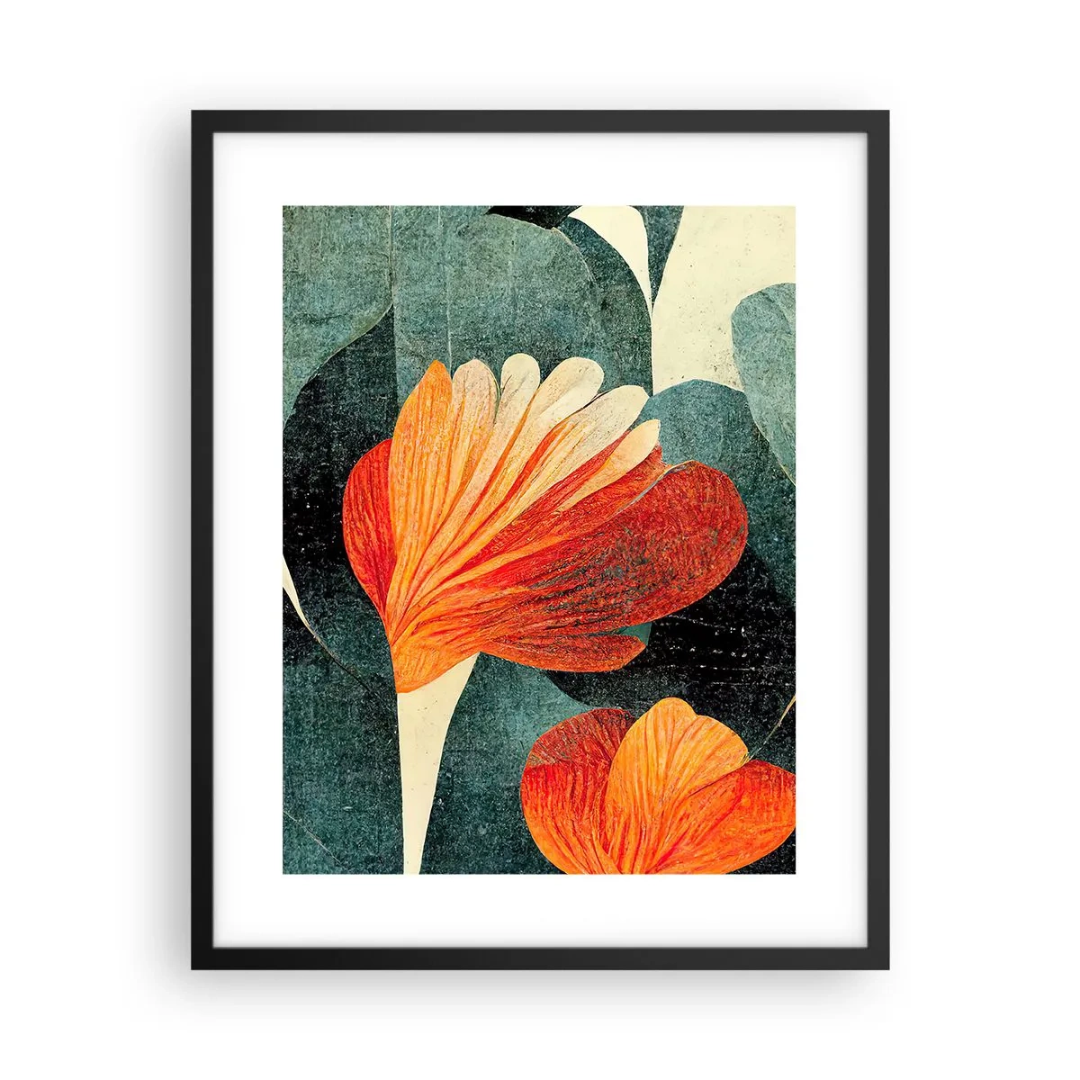 Poster în ramă neagră - Căldura de la tropice și răcoarea verdeței - 40x50 cm