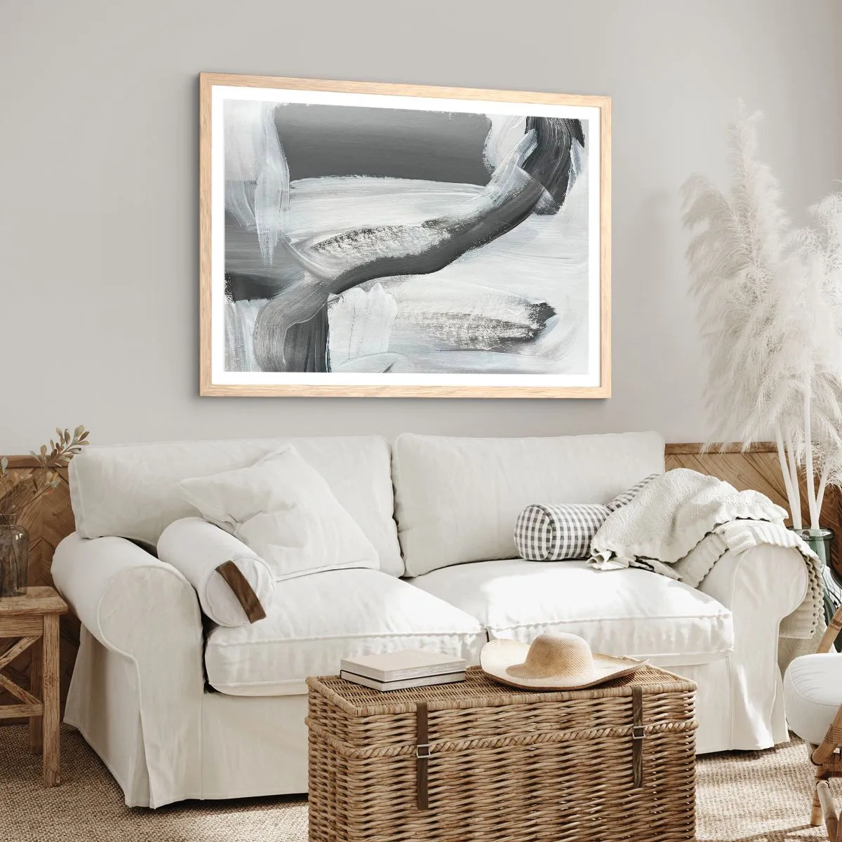 Poster în ramă de stejar deschis - Cu o mișcare decisivă - 91x61 cm