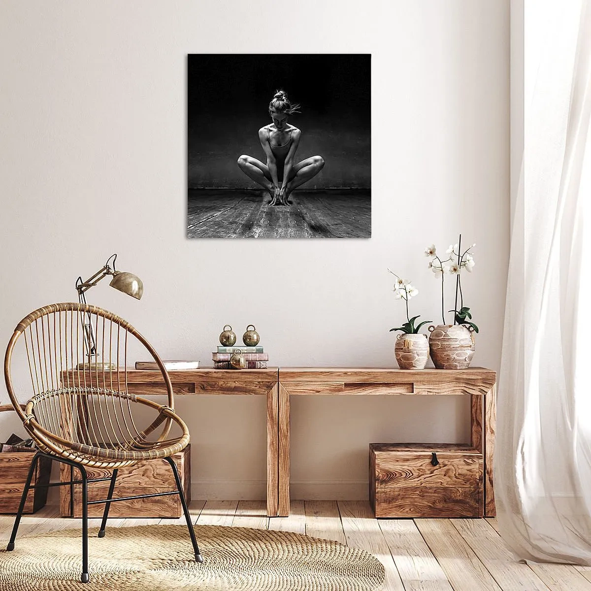 Tablou pe pânză - Energie de dans concentrată - 30x30 cm