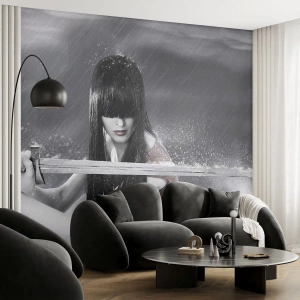 Tapet Premium Sand - Frumoasă și periculoasă - Femeie, Sabie, Militar - 100x70 cm