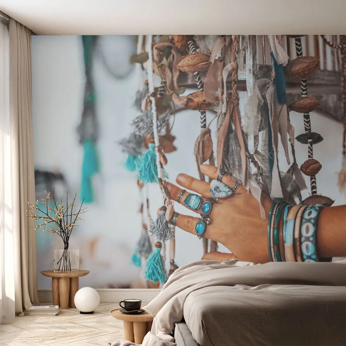 Tapet Premium Sand - Comori locale - Mâna Femeii, Bijuterii, Boho - 100x70 cm