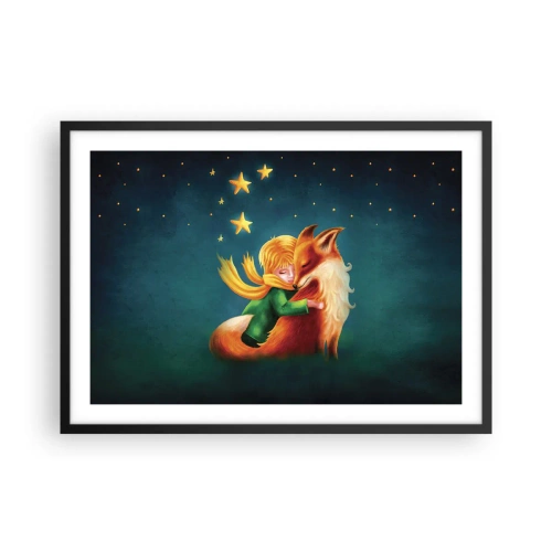 Poster în ramă neagră - Micul Prinț - 70x50 cm