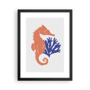 Poster în ramă neagră - Pe o pajiște subacvatică - 30x40 cm