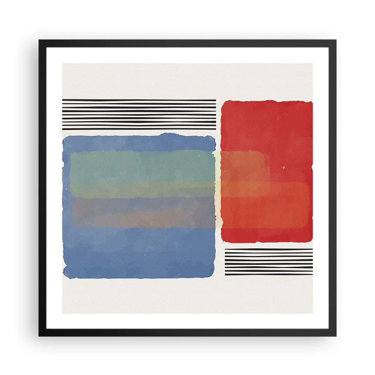 Poster în ramă neagră - Spiritul și litera geometriei - 60x60 cm