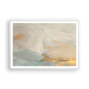Poster în ramă albă - Abstracție - lumea blândeții - 100x70 cm