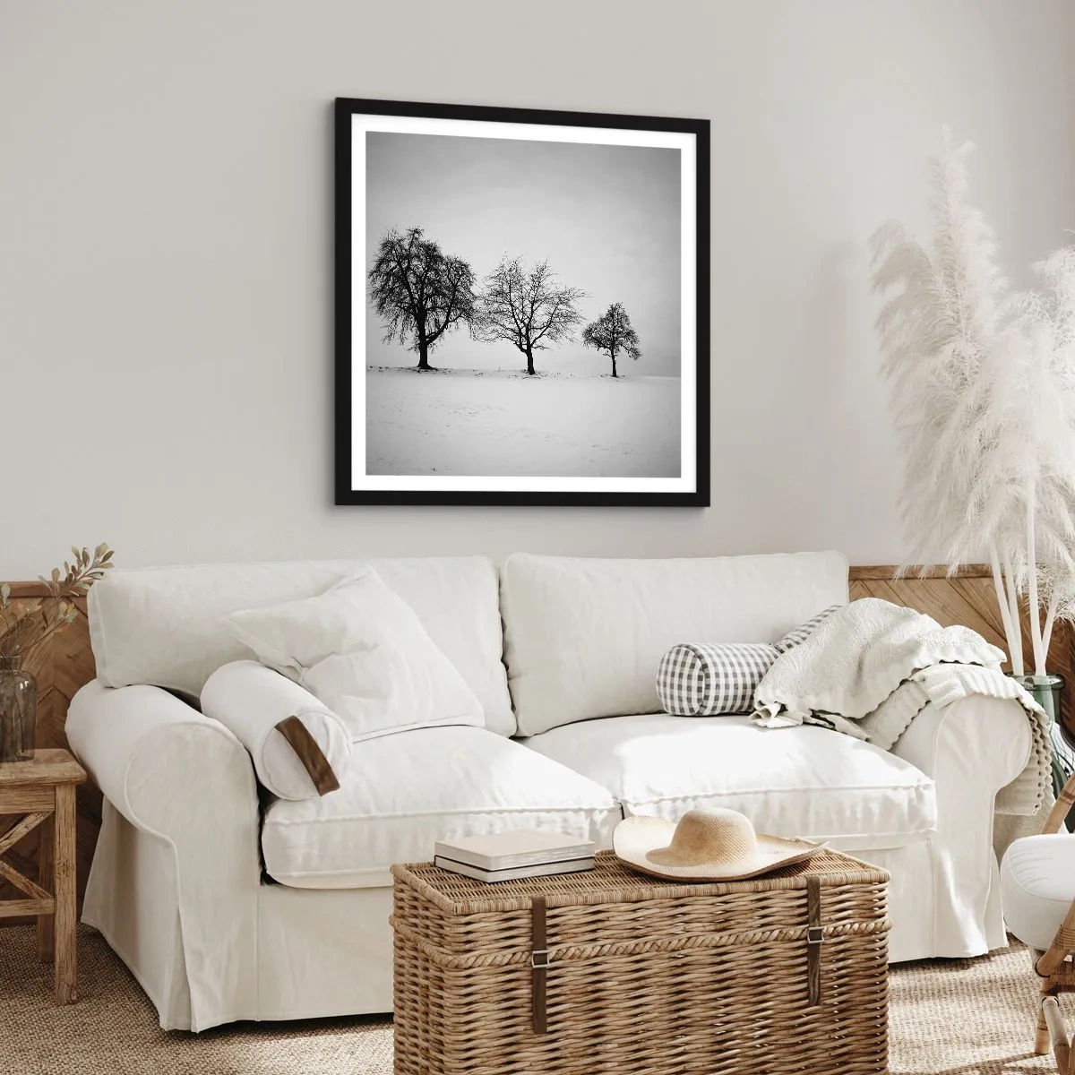 Poster în ramă neagră - La ce visează? - 60x60 cm