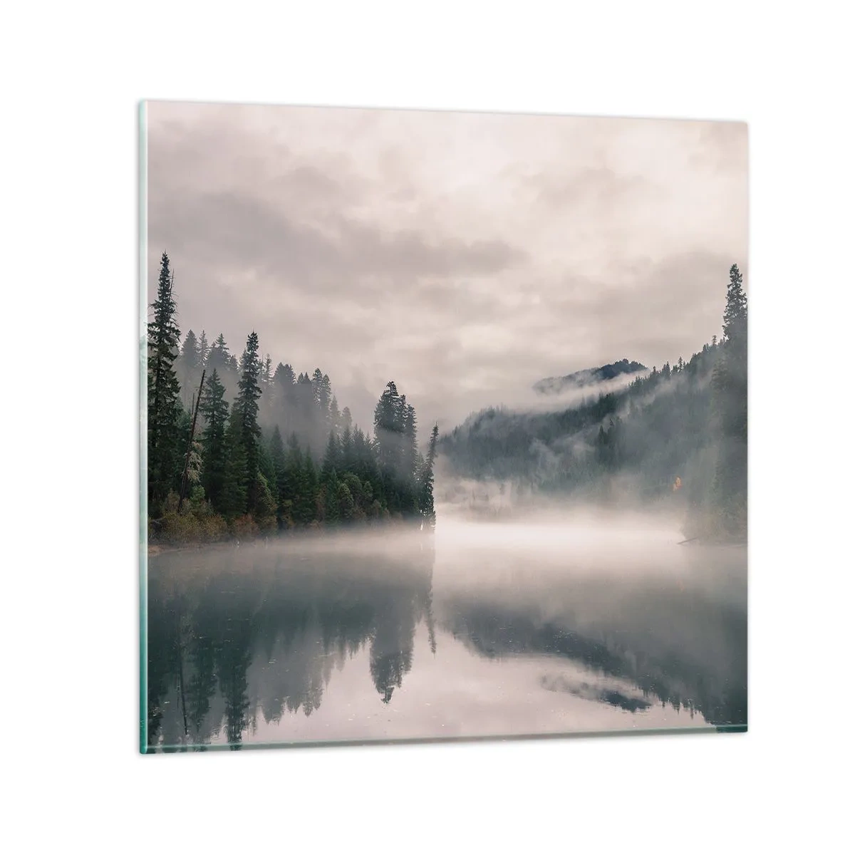 Tablou pe sticlă - În reverie, în ceață - 30x30 cm