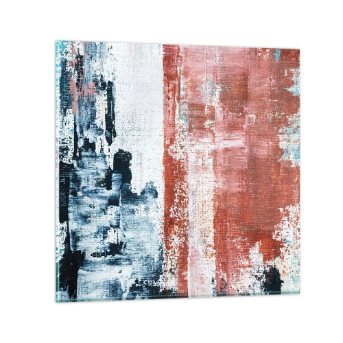 Tablou pe sticlă - Jumi-juma abstract - 40x40 cm