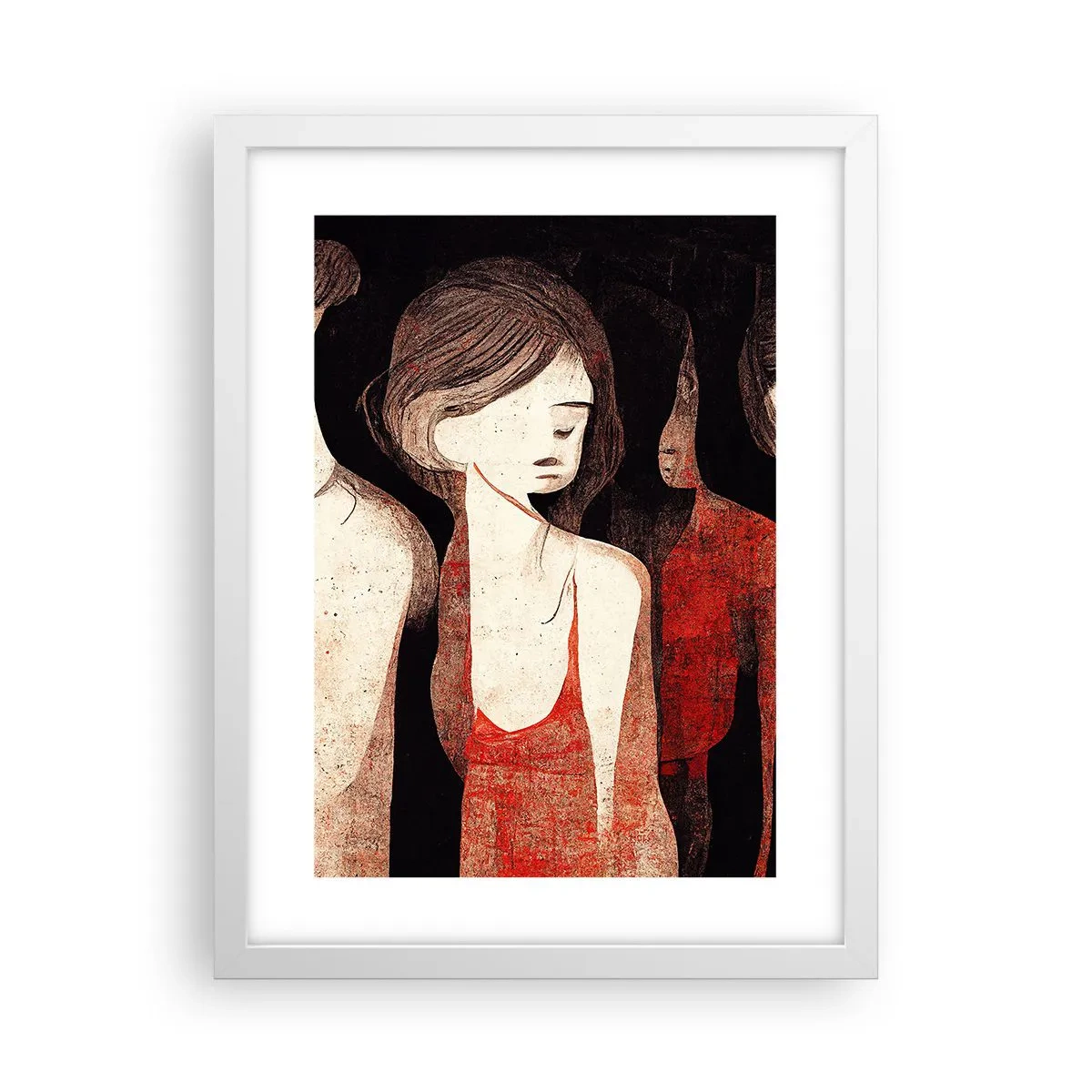 Poster în ramă albă - Madonele întunericului - 30x40 cm