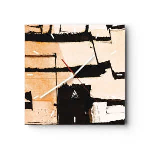 Ceas de perete - Ceas pe sticlă - Cu toate acestea, ordinea - 30x30 cm
