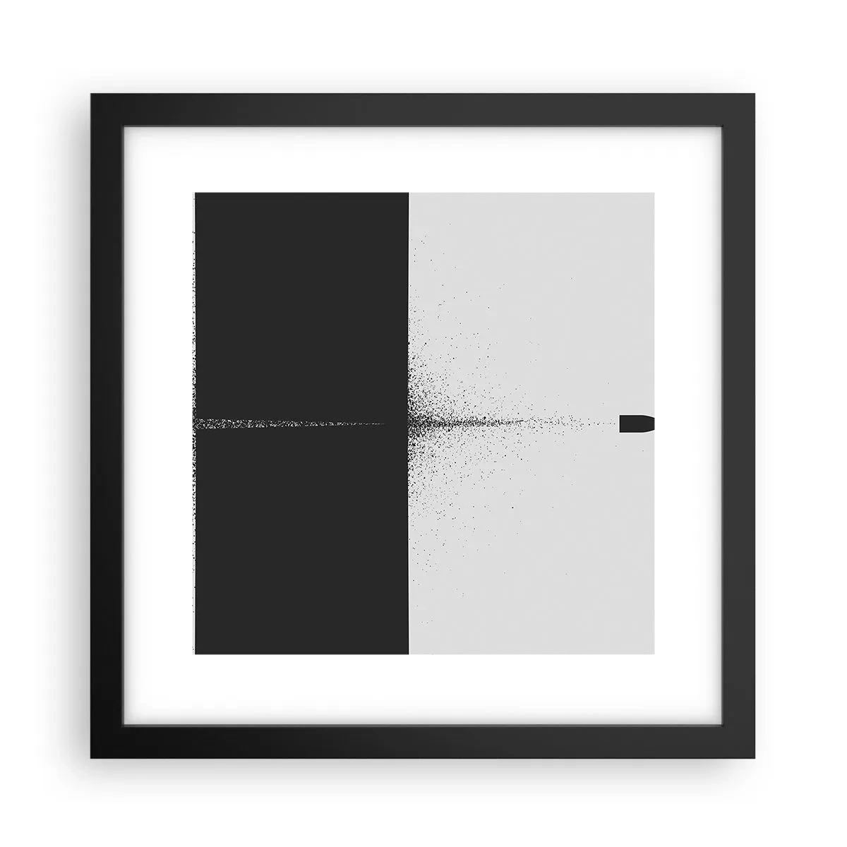 Poster în ramă neagră - Direct la țintă - 30x30 cm
