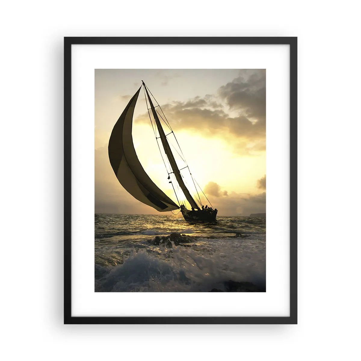 Poster în ramă neagră - Vânt în jos și în sus - 40x50 cm