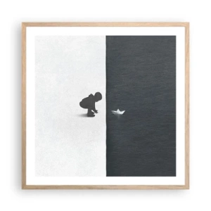 Poster în ramă de stejar deschis - Marea expediție - 60x60 cm