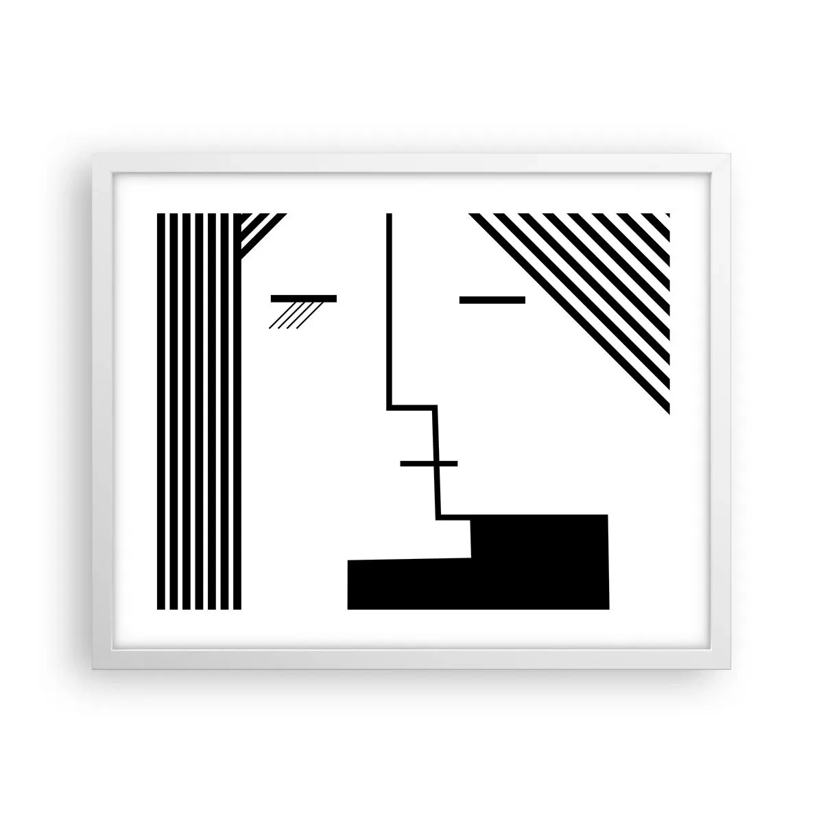 Poster în ramă albă - Doar un sărut - 50x40 cm