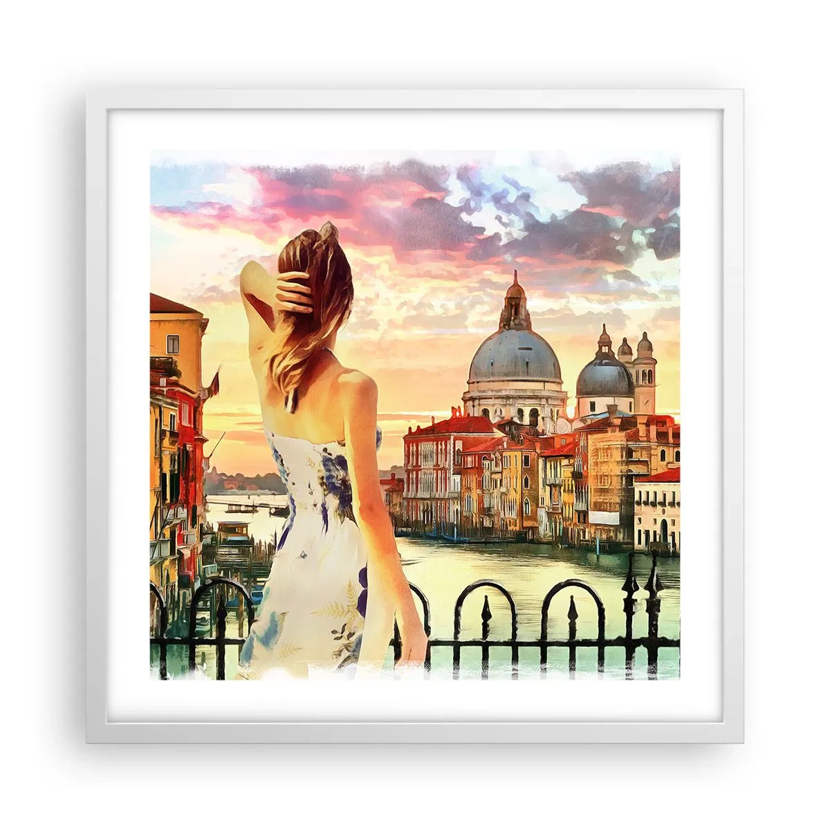 Poster în ramă albă - Când vine vorba de aventură, doar în... - 50x50 cm