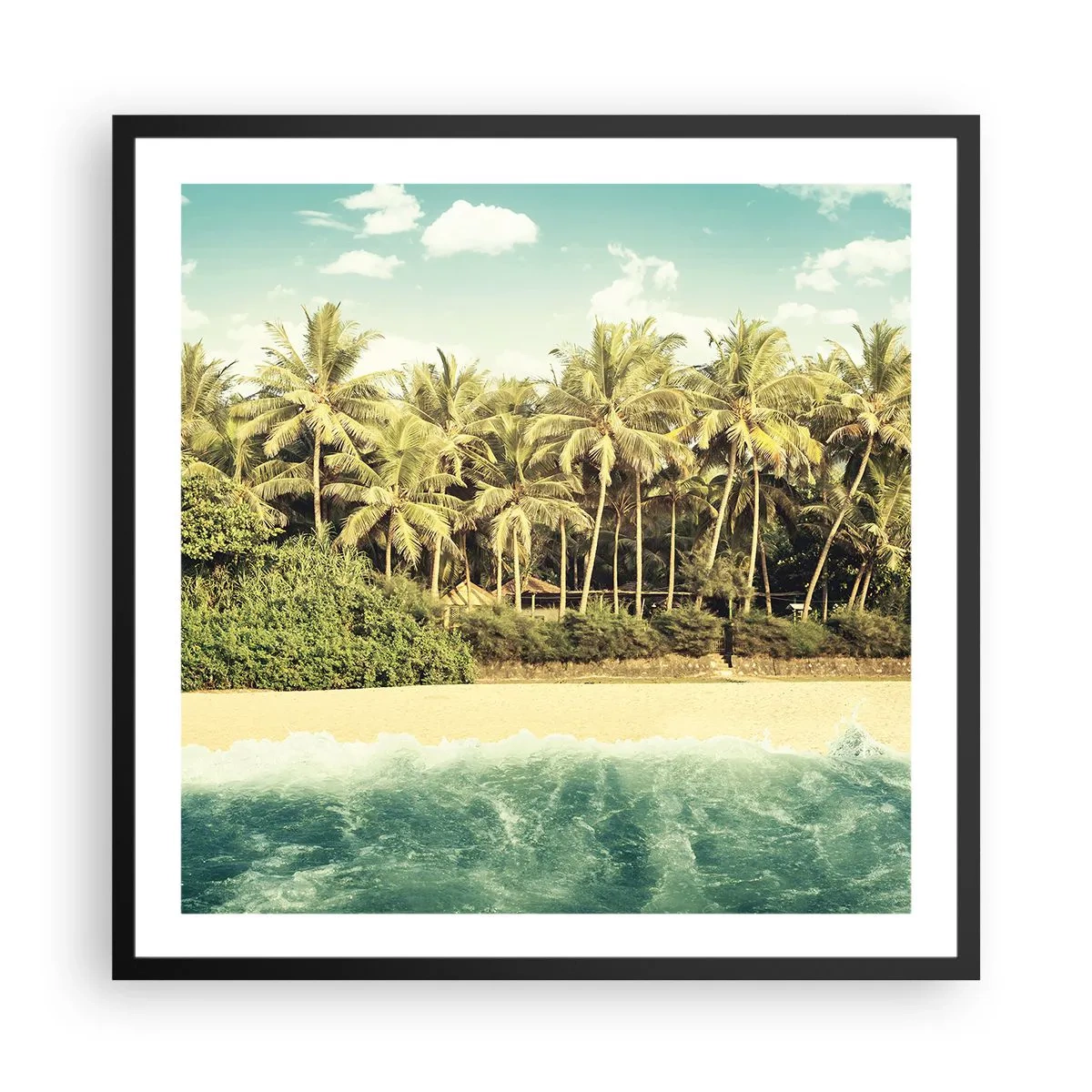 Poster în ramă neagră - Ce zici de aici? - 60x60 cm