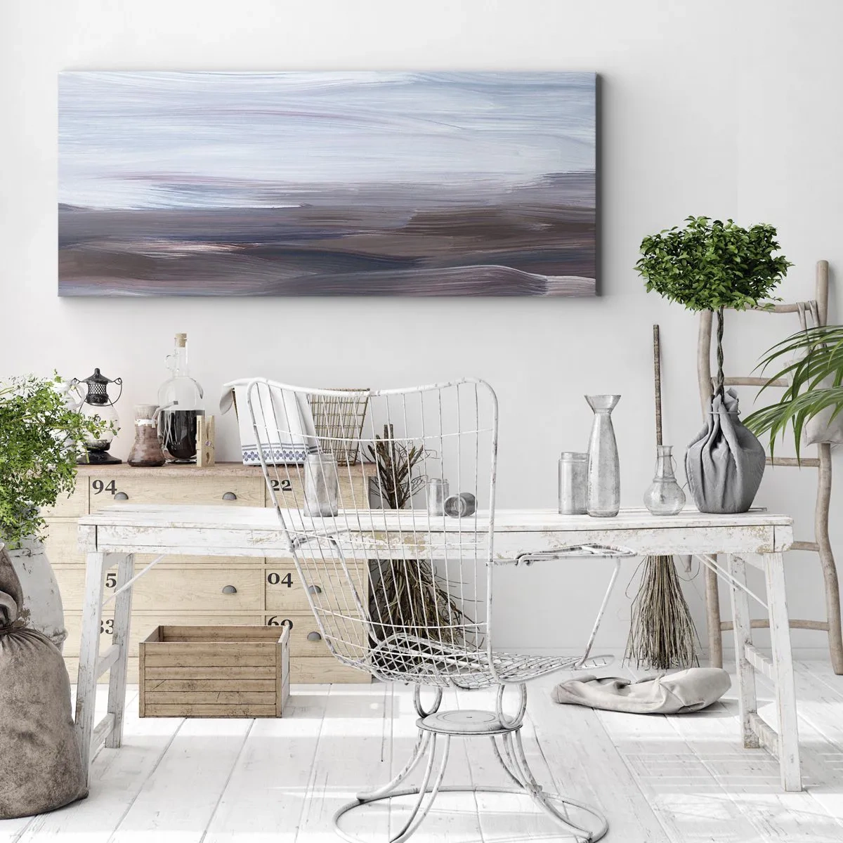 Tablou pe pânză - Elemente: apă - 140x50 cm