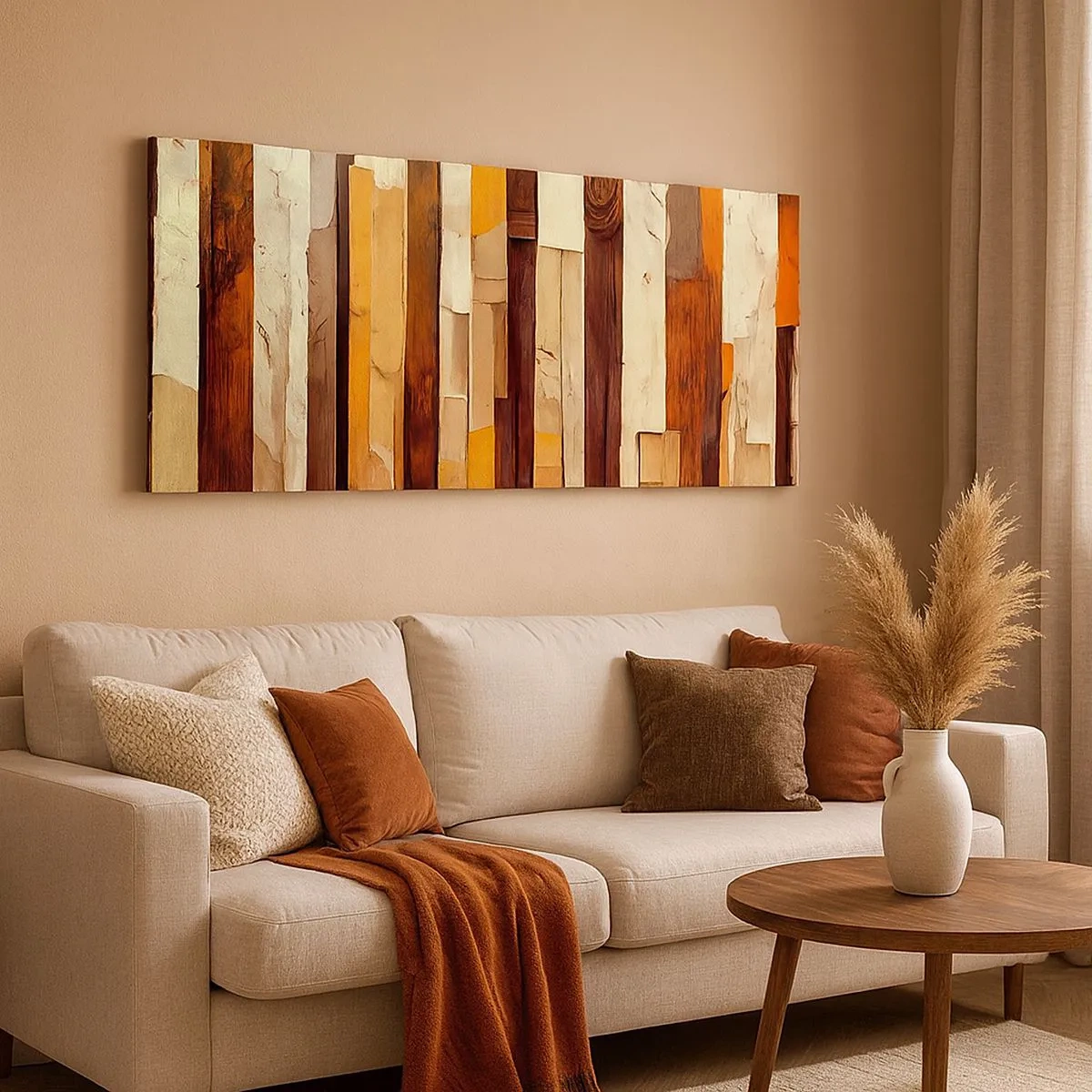 Tablou pe pânză - Imnul copacilor din pădure - 100x40 cm