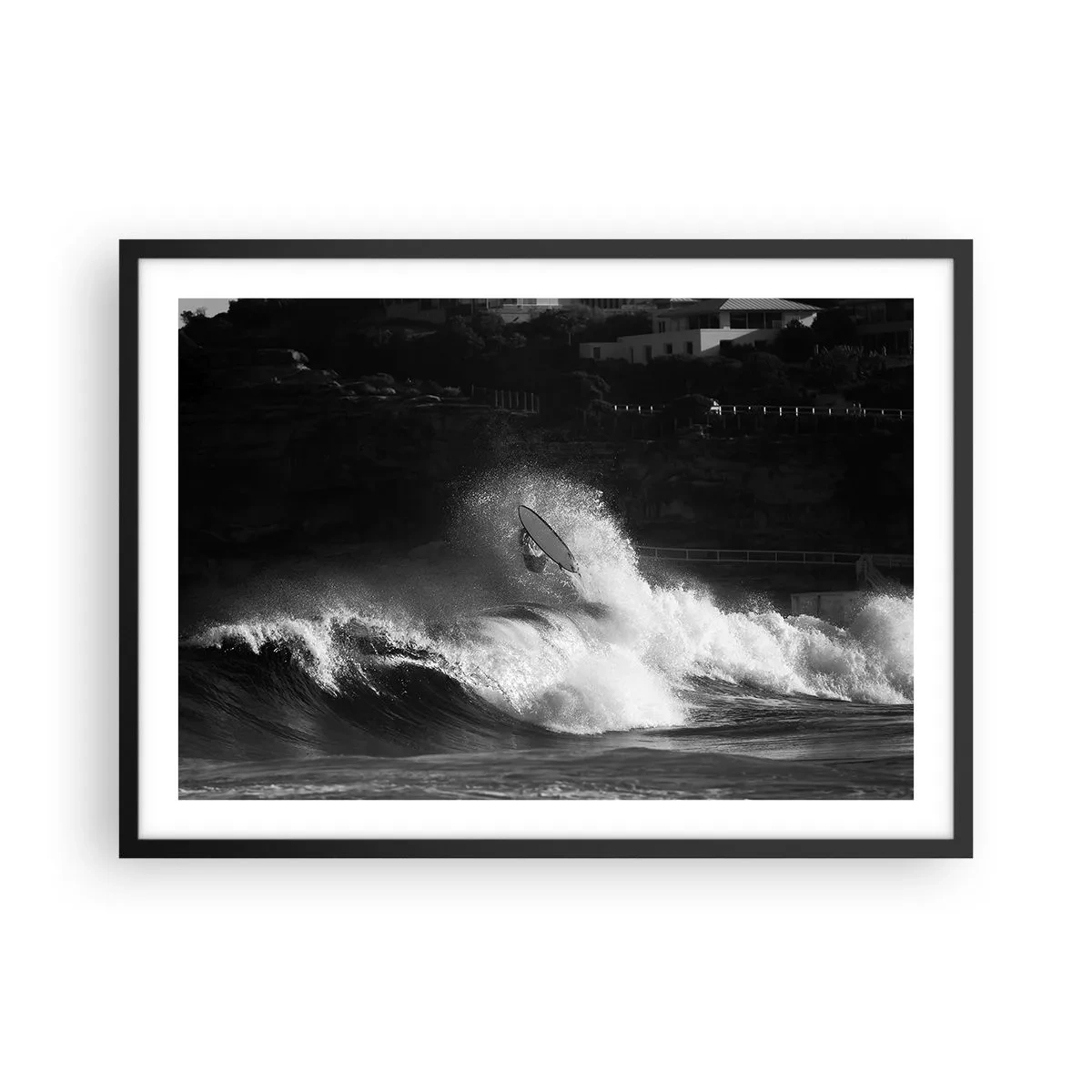 Poster în ramă neagră - Provocare acceptată! - 70x50 cm