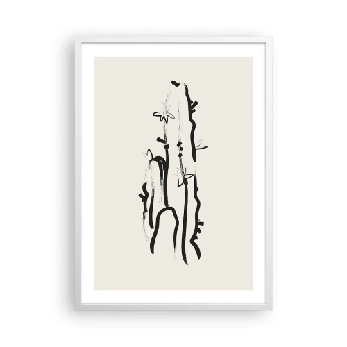 Poster în ramă albă - Floare de plante medicinale - 50x70 cm
