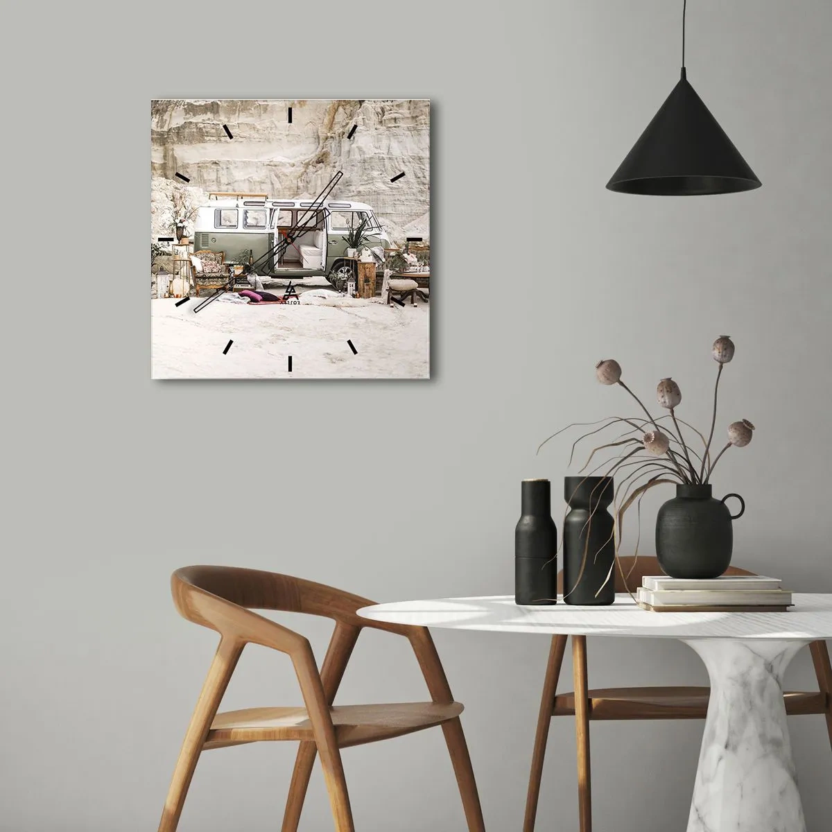 Ceas de perete - Ceas pe sticlă - Să înceapă călătoria - 40x40 cm