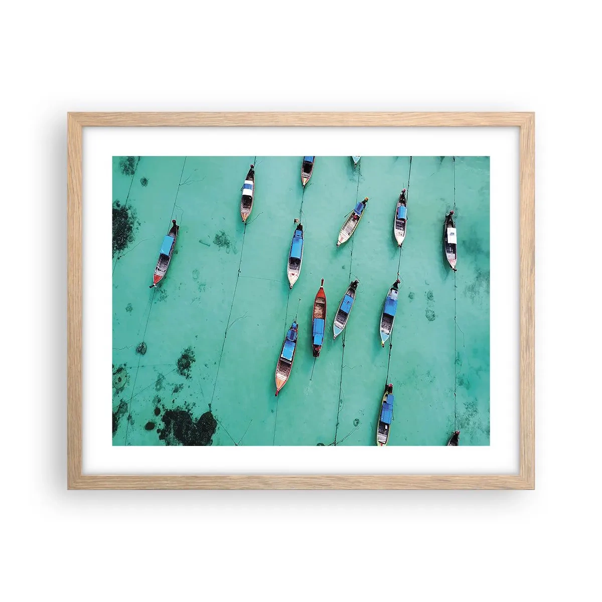 Poster în ramă de stejar deschis - În așteptare - 50x40 cm
