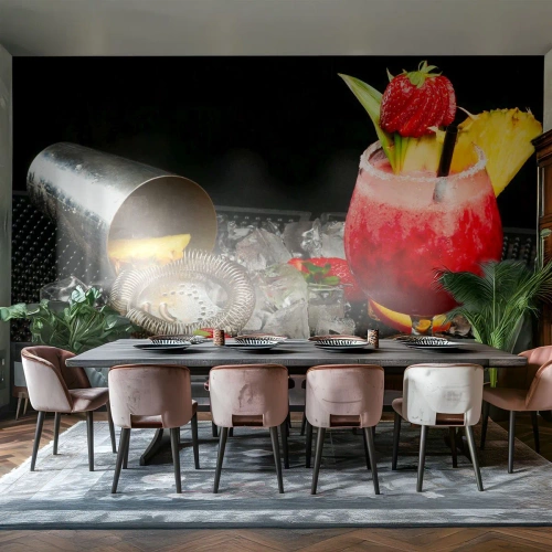 Tapet Premium Canvas - Evocați gustul - Băutură, Cocktail, Shaker - 350x256 cm