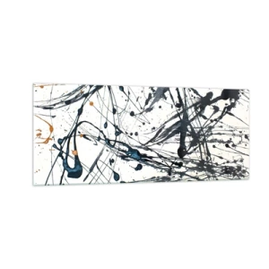 Tablou pe sticlă - Abstracție expresionistă - 100x40 cm