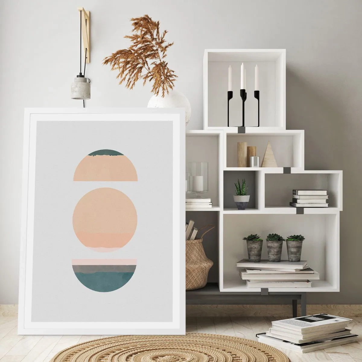 Poster în ramă albă - Roată cu roată - 30x40 cm