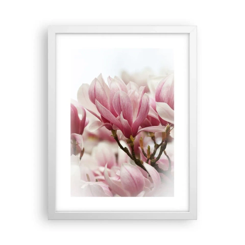 Poster în ramă albă - Flori de primăvară - 30x40 cm