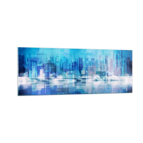 Tablou pe sticlă - Înecate în albastru - 140x50 cm