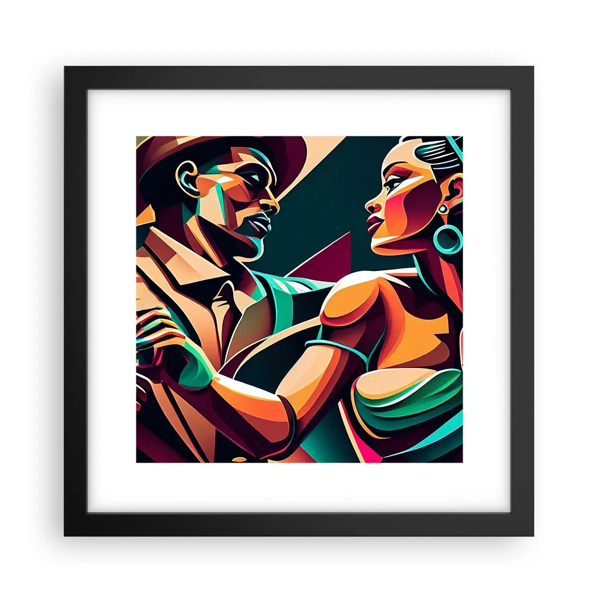 Poster în ramă neagră - În ritmul inimii - 30x30 cm