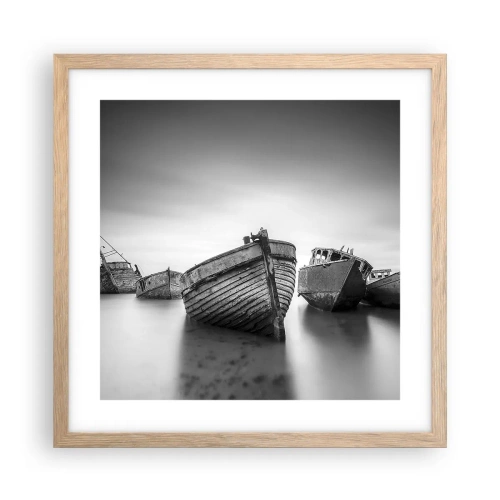 Poster în ramă de stejar deschis - Acum sunt doar amintiri... - 40x40 cm