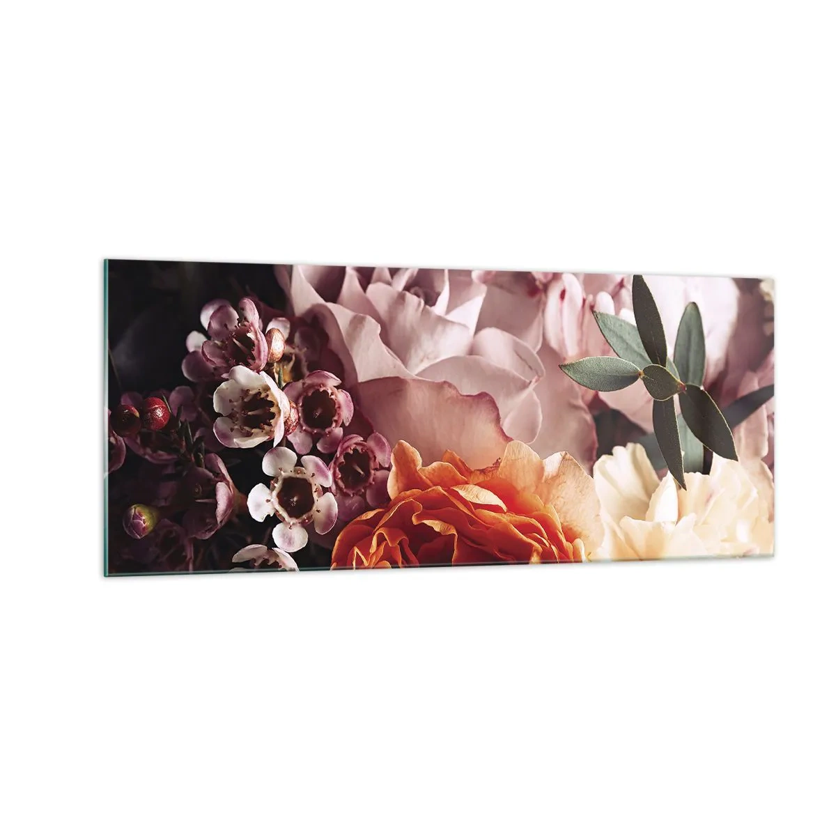 Tablou pe sticlă - Înghesuite în frumusețe - 100x40 cm