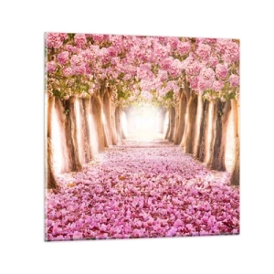 Tablou pe sticlă - Drumul spre paradis - 30x30 cm