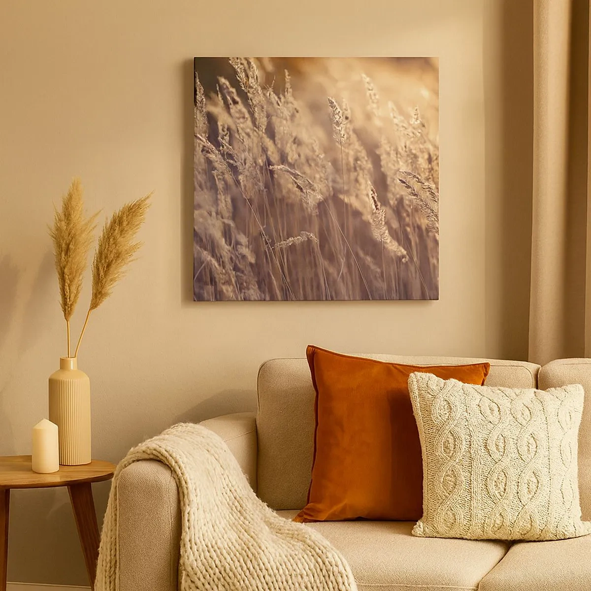 Tablou pe pânză - Gata să întâmpine toamna - 30x30 cm