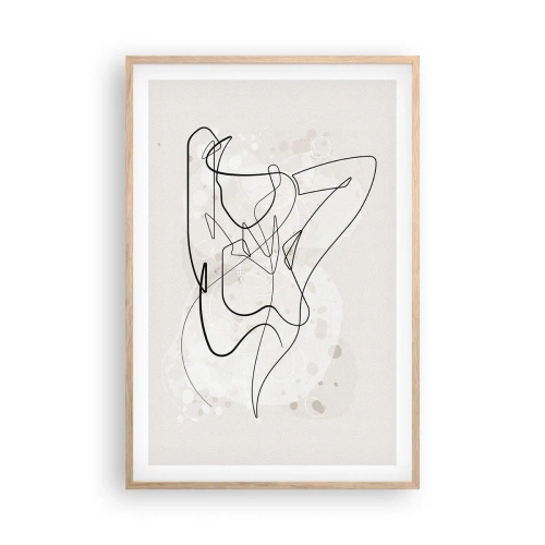 Poster în ramă de stejar deschis - Arta seducției - 61x91 cm