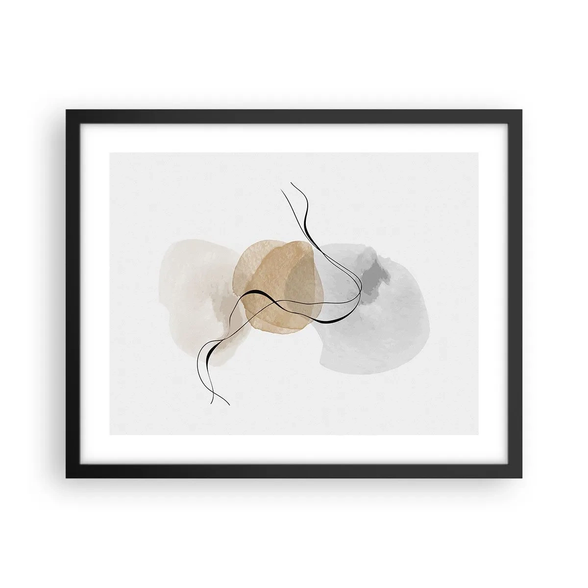 Poster în ramă neagră - Mărgele de aer - 50x40 cm