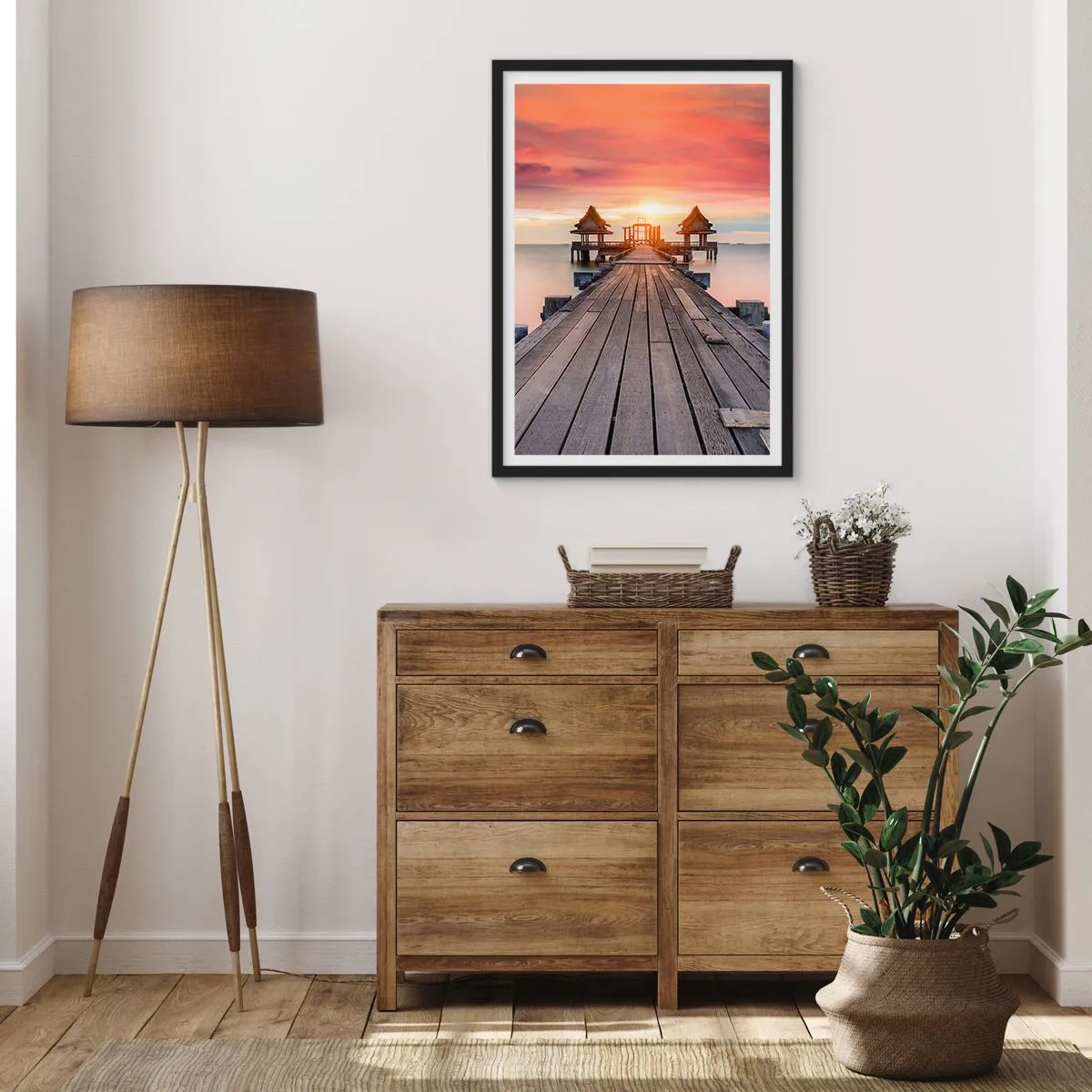 Poster în ramă neagră - Vestul la est - 61x91 cm