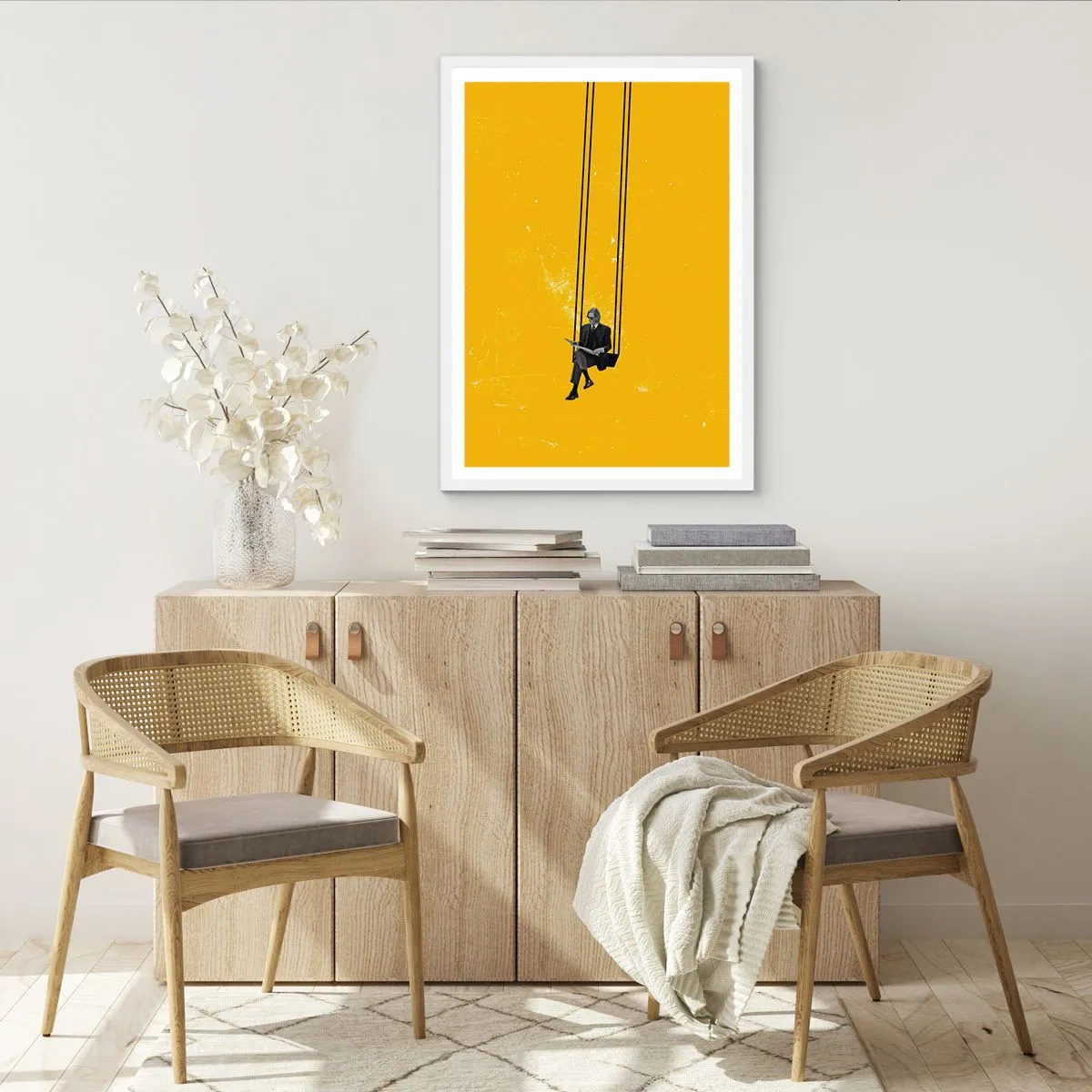 Poster în ramă albă - O zi ca oricare alta - 70x100 cm
