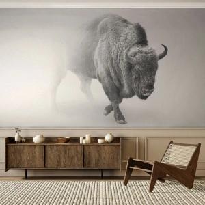 Tapet Premium Sand - Regele preriilor - Wisent, Animale, zimbri - 100x70 cm