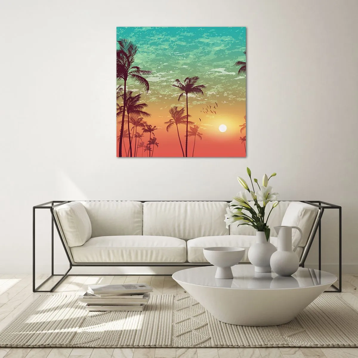 Tablou pe sticlă - Climate tropicale - 30x30 cm