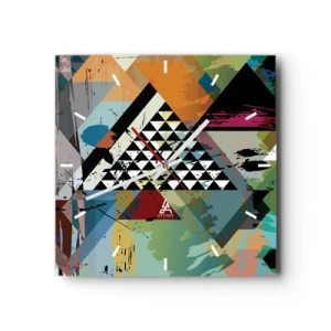 Ceas de perete - Ceas pe sticlă - Cât de simplu - 30x30 cm