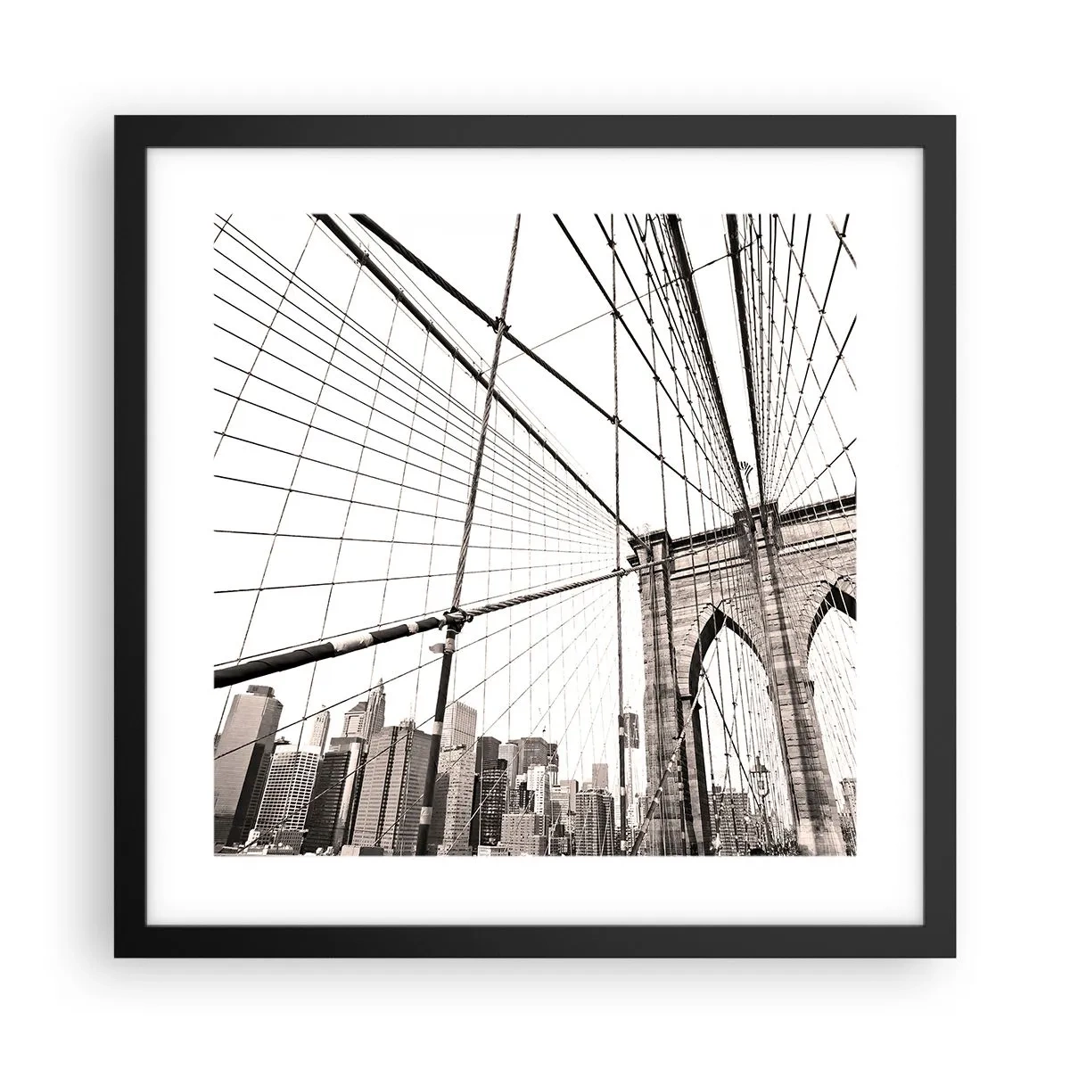 Poster în ramă neagră - Catedrala din New York - 40x40 cm