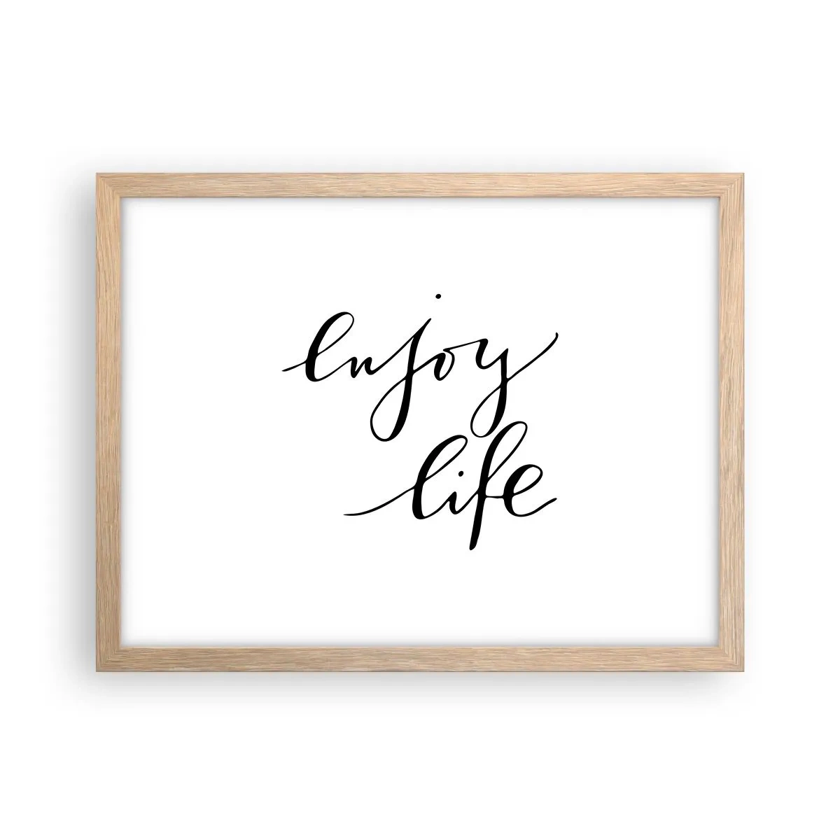 Poster în ramă de stejar deschis - Nimic de adăugat... - 40x30 cm