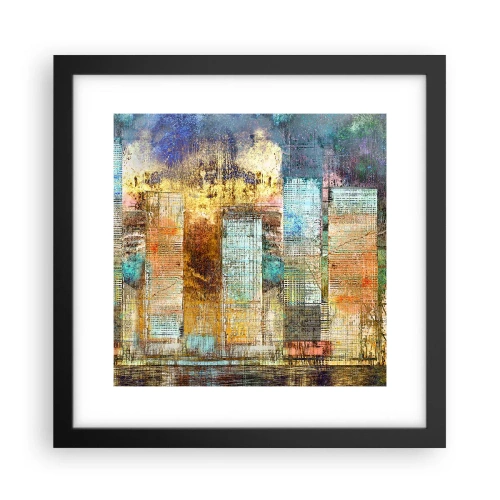 Poster în ramă neagră - Metropola însorită - 30x30 cm