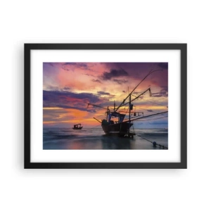 Poster în ramă neagră - O seară exotică - 40x30 cm