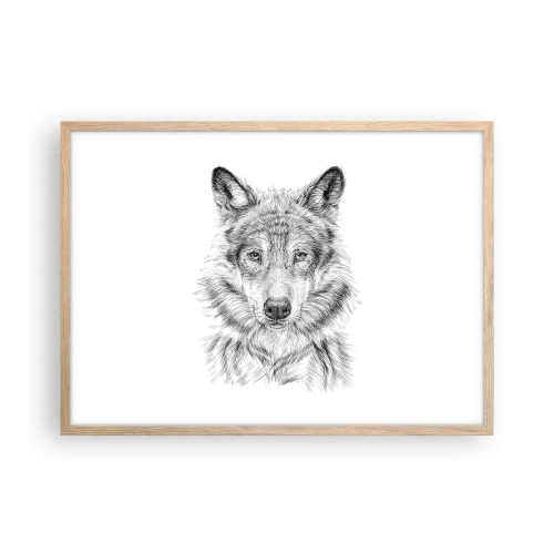 Poster în ramă de stejar deschis - Un lider înnăscut - 70x50 cm